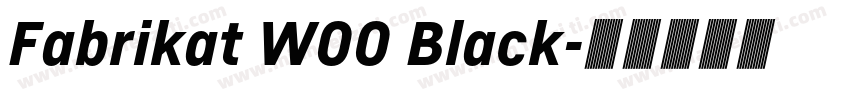 Fabrikat W00 Black字体转换